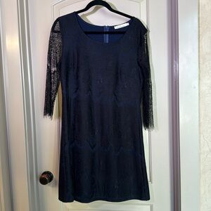 Solitaire black /blue sheeth dress. M